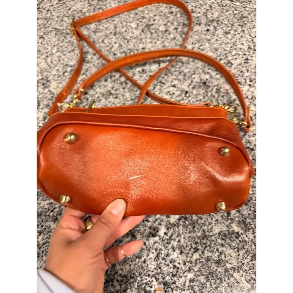 Divina Firenze Italian Leather Shoulder Bag – Burnt Orange - Picture 6 of 8